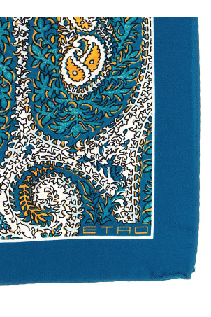 Paisley silk scarf Blue