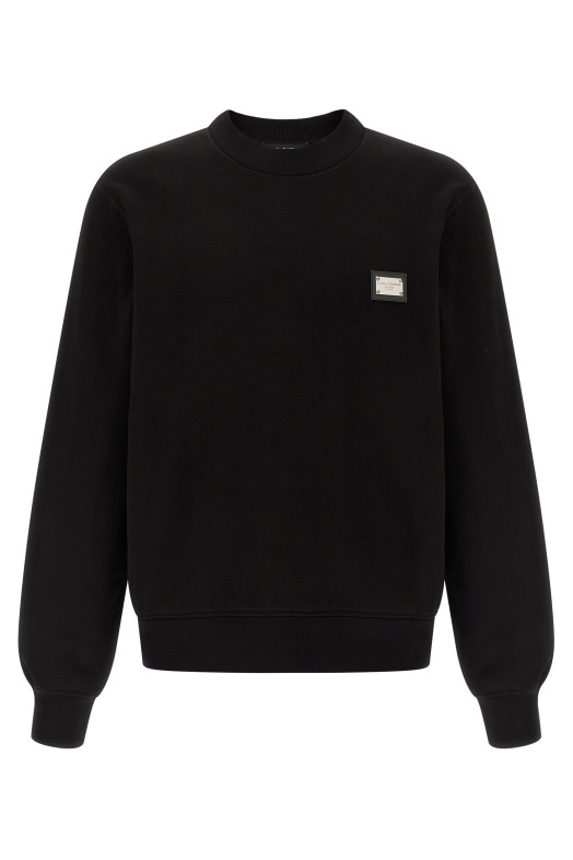 Logo plate sweatshirt Black