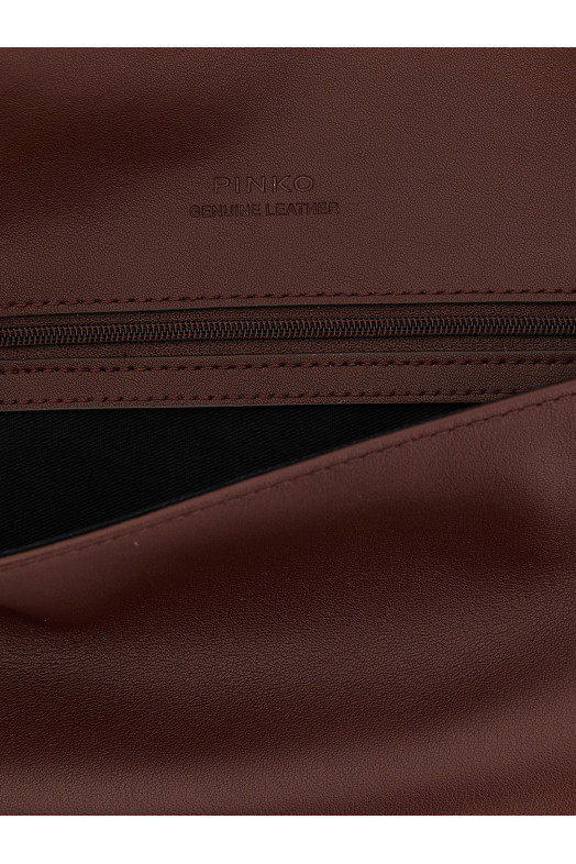 Medium 'Love Click Soft Horizontal' clutch bag Bordeaux