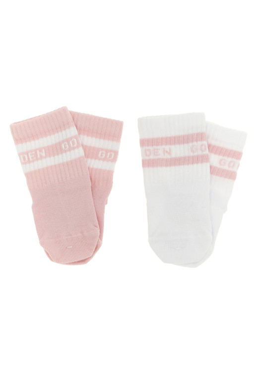 'Baby School' 2-pack sneaker + socks set Pink