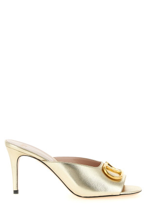 Valentino Garavani Vlogo Signature Sandals Gold