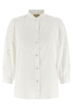 Shirt Valentino Garavani embroidered Sangallo White