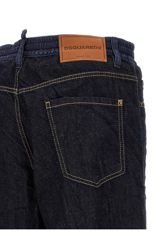 Crinkled effect jeans Blue