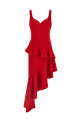 Asymmetrical dress Red