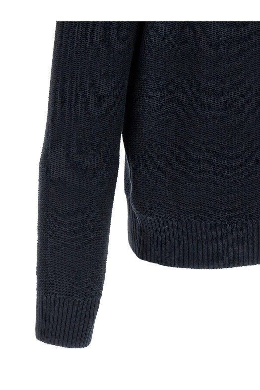 Diamond intarsia sweater Blue