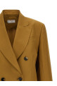 Linen viscose blazer Brown