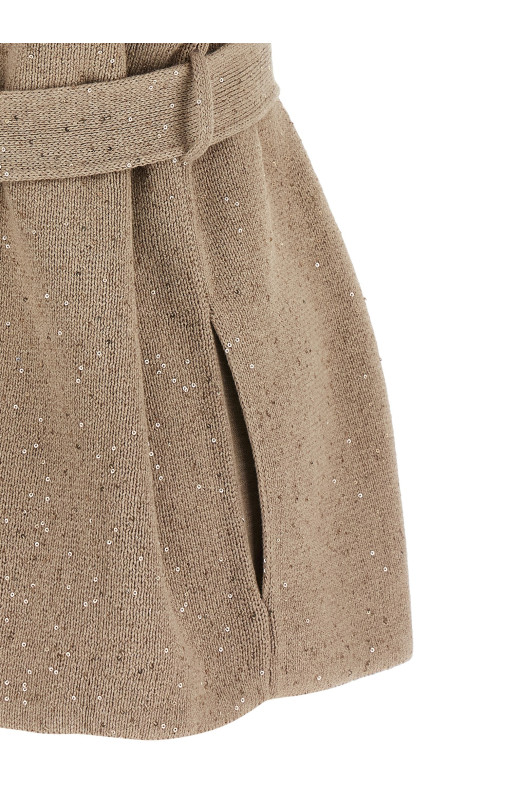 'Diamante' vest Beige