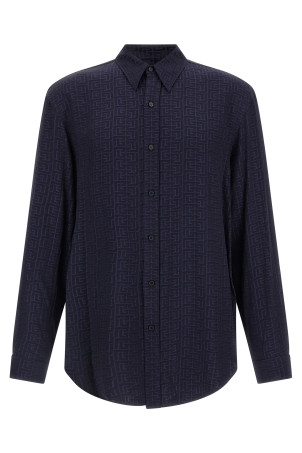 Jacquard monogram shirt Blue