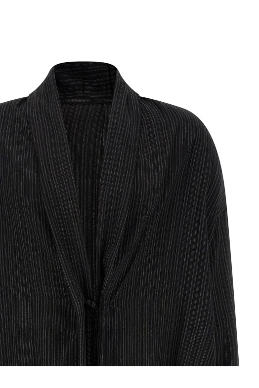 'Thin stripe' jacket Black