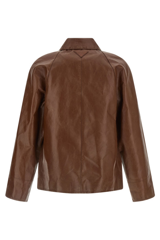 Vintage leather blouson Brown