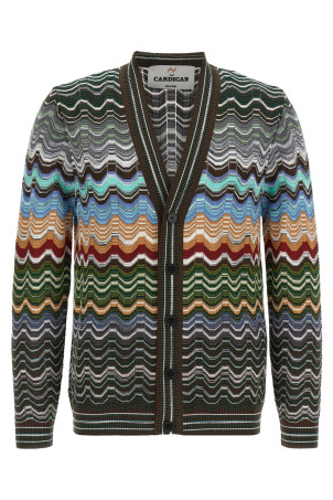 Greek pattern cardigan Multicolor