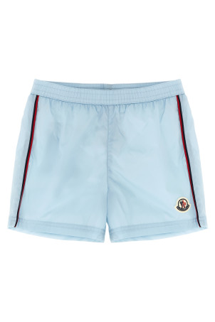 Tricolor piping swimsuit BLUE