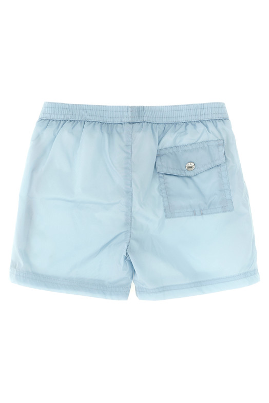 Tricolor piping swimsuit BLUE