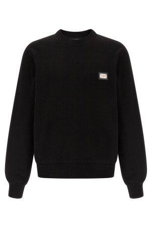 Logo plate sweatshirt Black