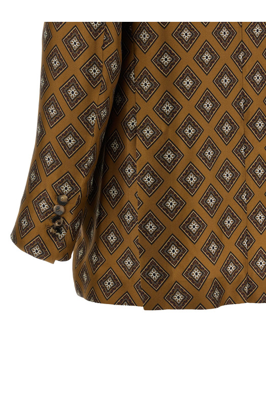 Tie-print blazer Brown