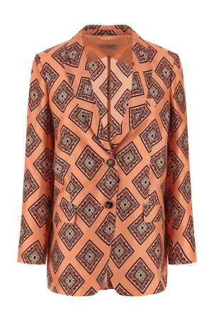 Tie print blazer Pink