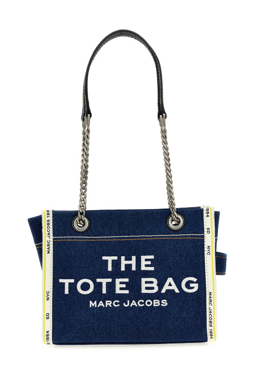 'The Denim Chain Small Tote' shoulder bag Blue