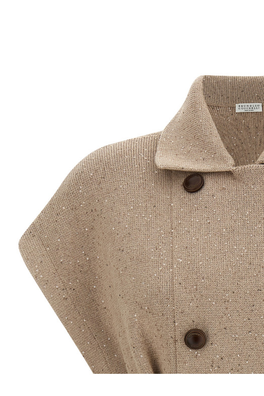 'Diamante' vest Beige