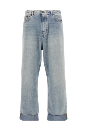 Valentino Garavani turn-up jeans BLUE