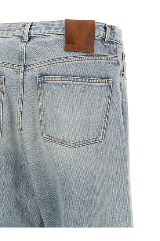 Valentino Garavani turn-up jeans BLUE