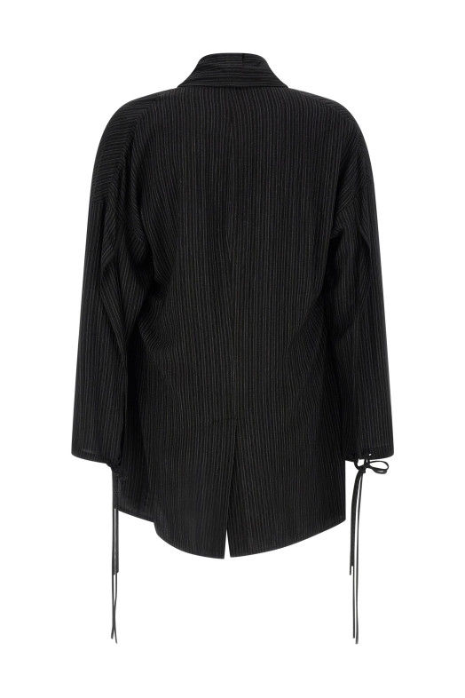 'Thin stripe' jacket Black