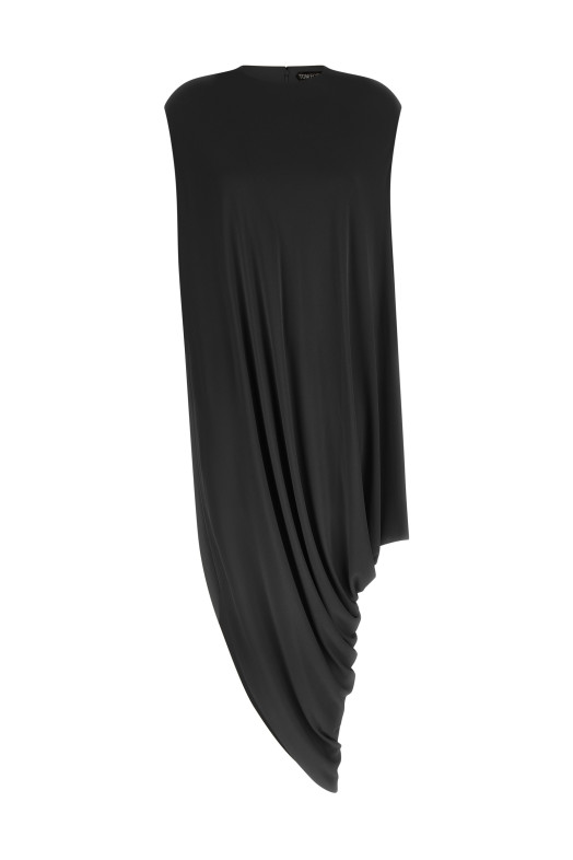 'Impossible Asymmetric cap' top Black