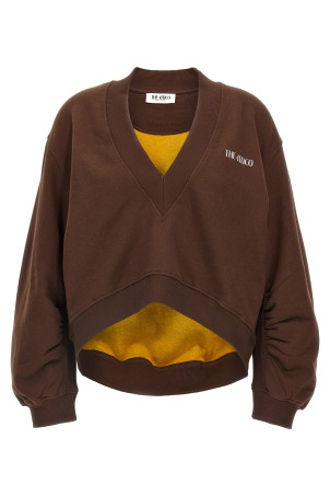3D logo sweatshirt Brown