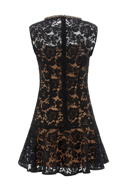 'Black lace crystal' dress Black