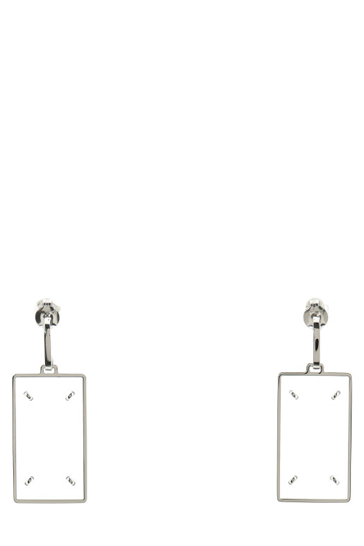 'Four Stitches' earrings Silver