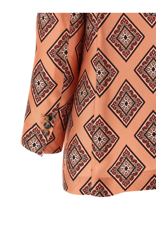 Tie print blazer Pink