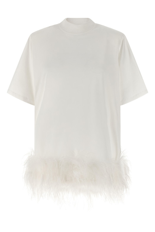 Feather dress White