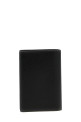 Logo leather passport holder Black