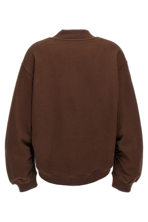 3D logo sweatshirt Brown
