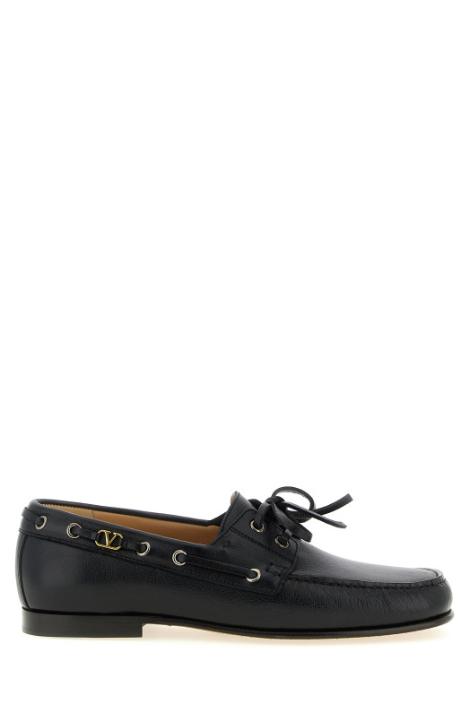 Valentino Garavani 'Palm Avenue' Boat Shoe Black
