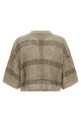 'Dazzling Stripes' cardigan Beige