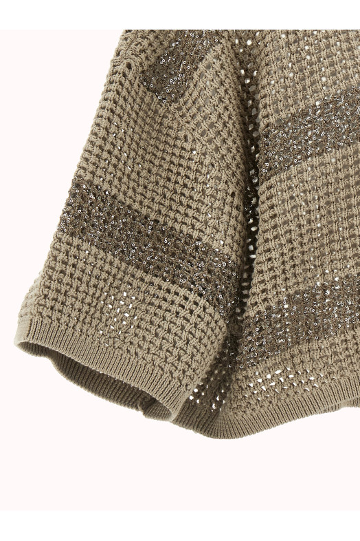 'Dazzling Stripes' cardigan Beige