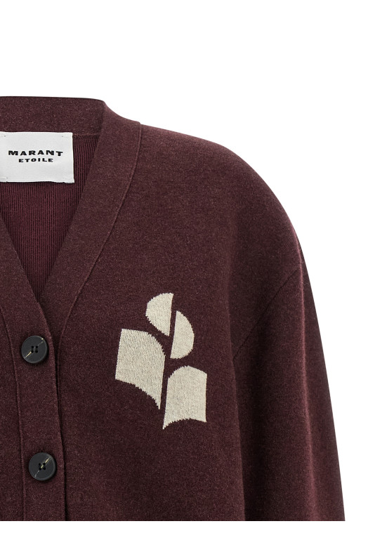 'Norton' cardigan Bordeaux