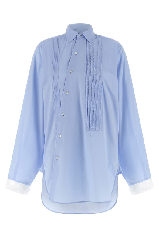 'Crazy smoking plissée' shirt BLUE