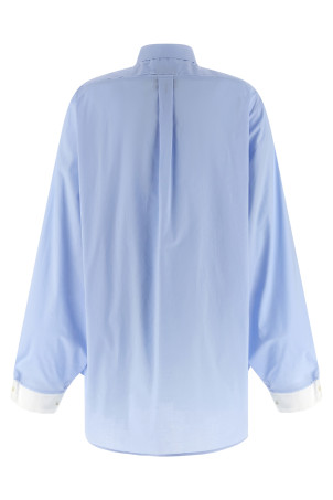 'Crazy smoking plissée' shirt BLUE