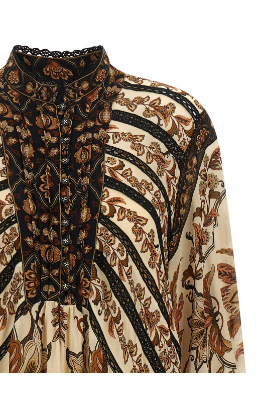 'Majestic garden sand' dress Beige