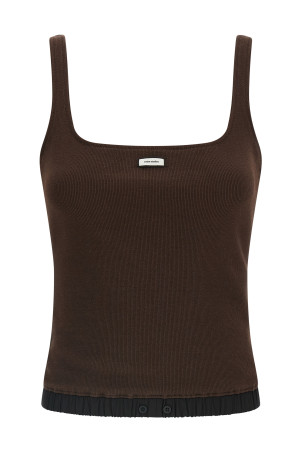 'Lounge' tank top Brown