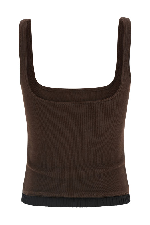 'Lounge' tank top Brown