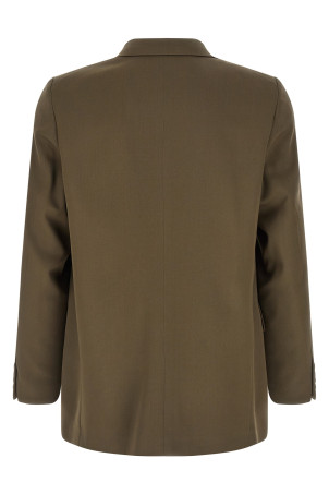 Gabardine blazer jacket Green