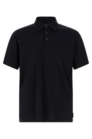 Cotton silk polo shirt Blue