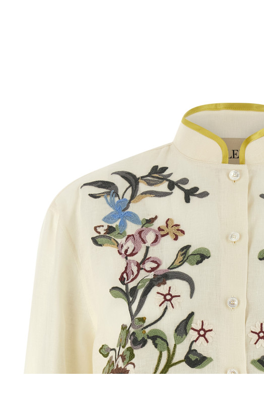 Valentino Garavani floral embroidery shirt Beige