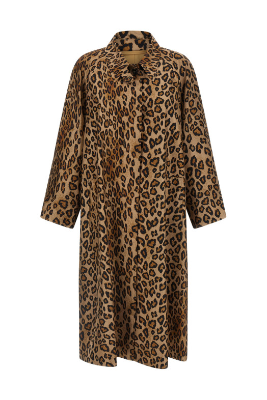 Silk trench coat Brown