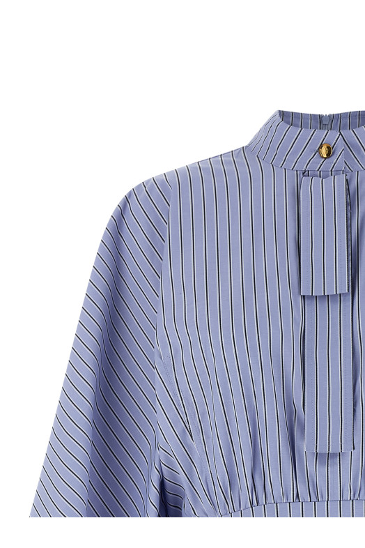 'Drawstring Stripe Mini' dress BLUE