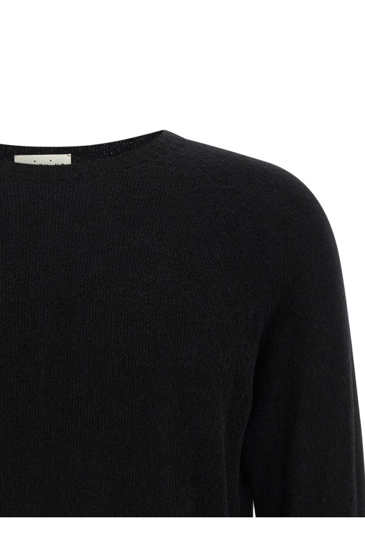 Spongy effect sweater Black