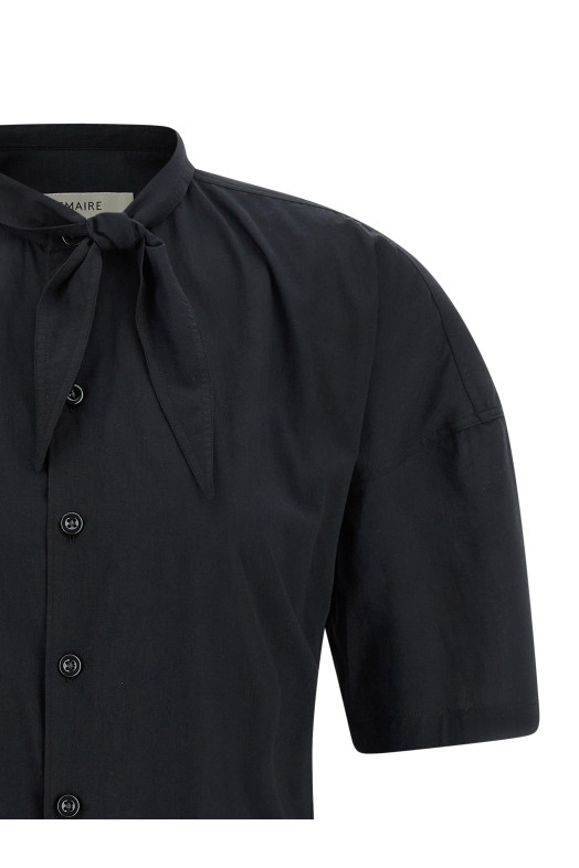 Lavallière collar shirt Gray
