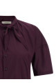 Lavallière collar shirt Purple